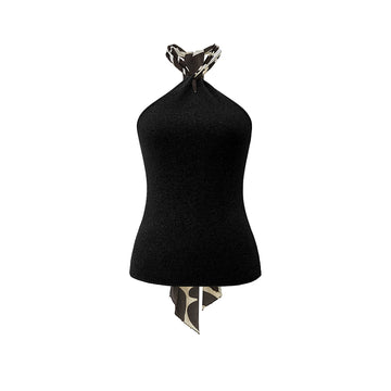 ZHIZHI Nylon Scarf Halter Vest