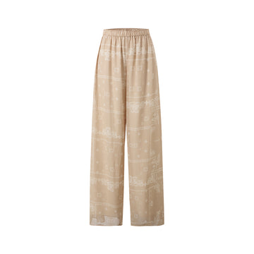 Paisley Print Wide Pants flat view