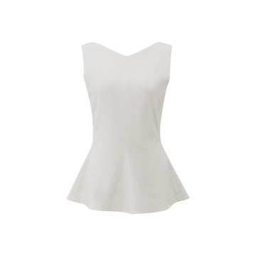 Flared Sleeveless Acetate Shirt flat view