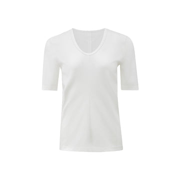 Paneled U-Neck Tee flat view