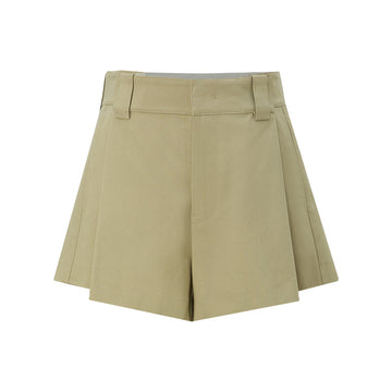 Pleated Relaxed Shorts flat view
