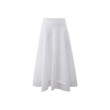 Lace Asymmetric A-Line Skirt flat view