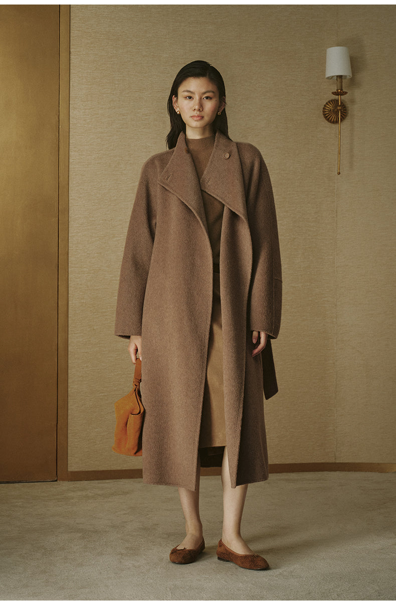 Detachable-Sleeve Wool Cashmere Top - Ebony Brown - view 6