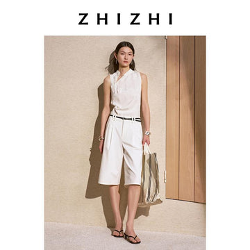 Meiwu Asymmetric Jacquard Qipao-Collar Vest Top