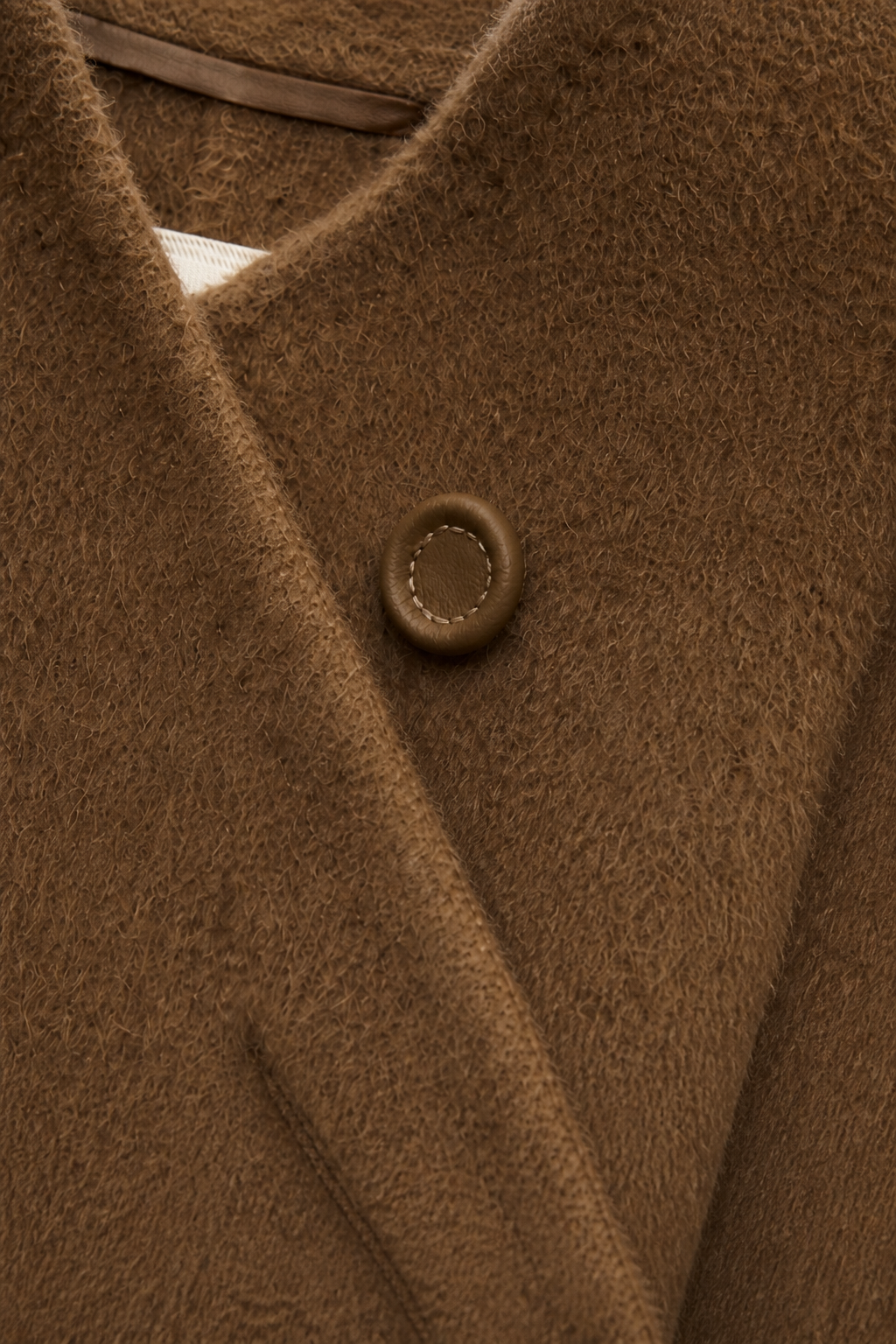 Meiniang Ying Mid-Length Wool Coat - Ivory White - view 3