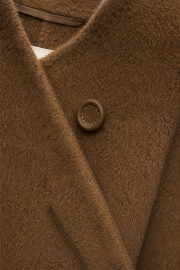 Meiniang Ying Mid-Length Wool Coat - Ivory White - view 3