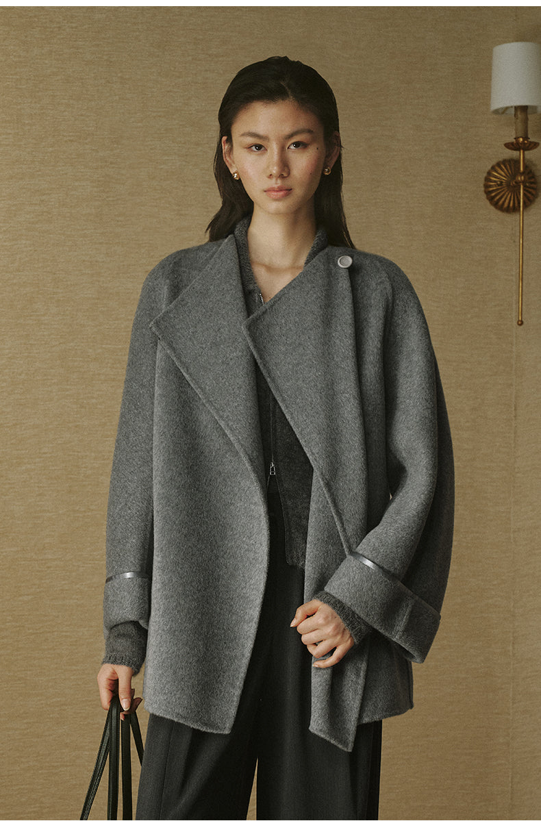 Mohair-Blend Zip-Collar Cardigan - Pine Smoke Grey - view 4