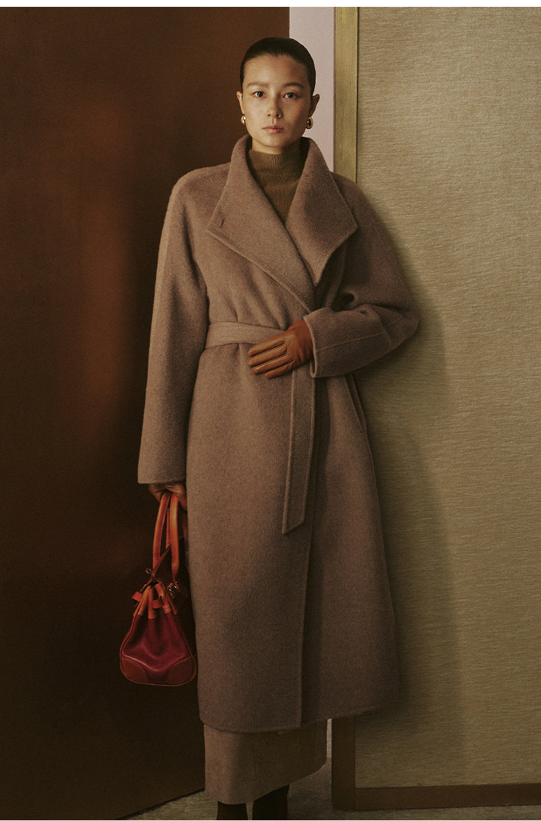 Shihu Xian Longline Wool Coat - Warm Sand Camel - view 1