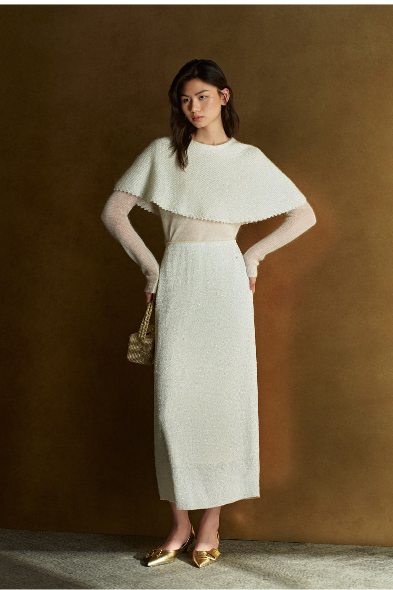 Xijiang Yue Sheer Mohair Sweater - Ivory White - view 5