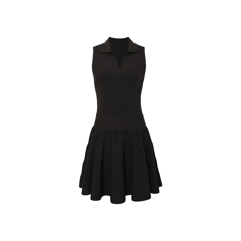 Knit Polo Mini Dress