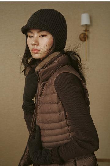 Shaobian Wool Earflap Hat in Sandalwood Brown - view 3 - Sandalwood Brown