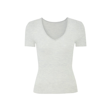 Seamless Wool V-Neck Tee