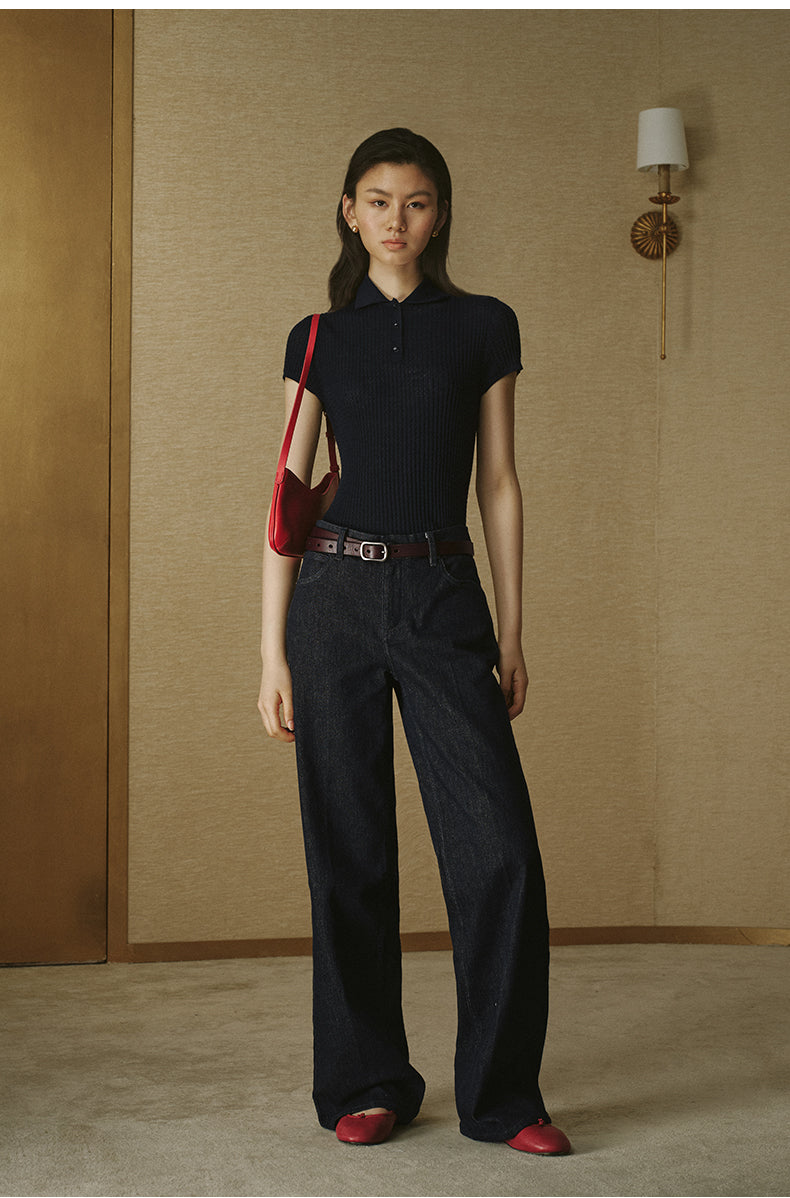 Deep Navy Straight Jeans Deep Navy