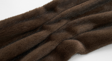 Wangxianmen Faux Fur Wrap Scarf in Deep Coffee - Plush fabric detail