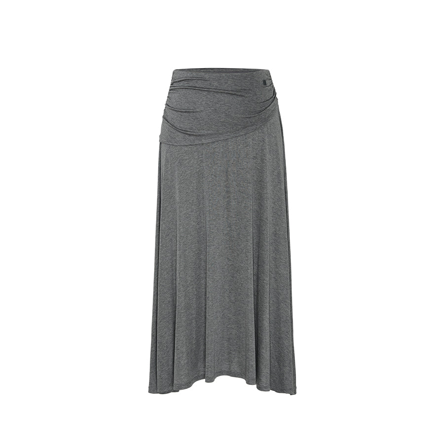 Wool Tencel Flared Skirt