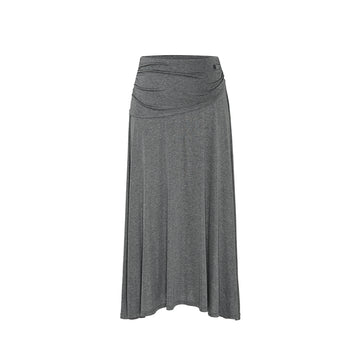 Wool Tencel Flared Skirt