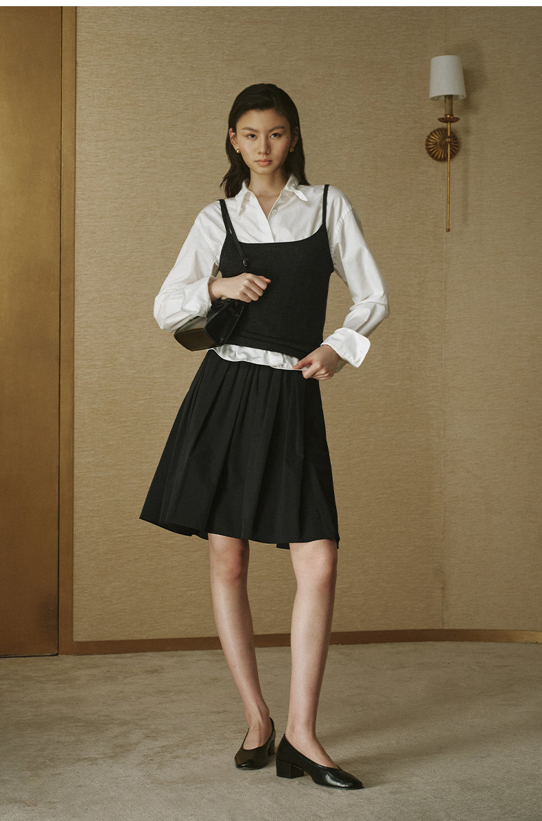 Memory Mini A-Line Skirt Ink Black
