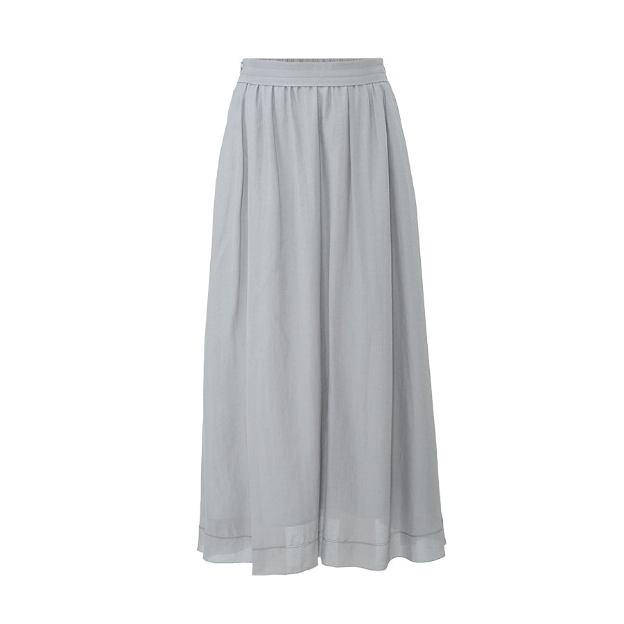 Organza Tencel Linen Skirt Morning Grey
