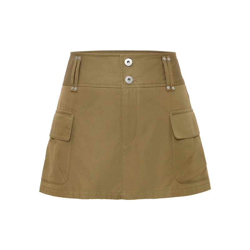 Pocket Cotton Mini Skirt