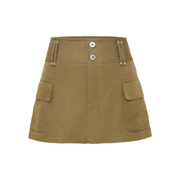 Pocket Cotton Mini Skirt
