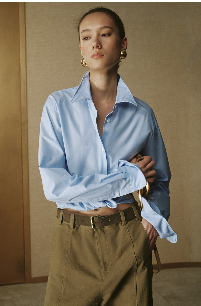 Sky Blue Twisted Shirt Sky Blue