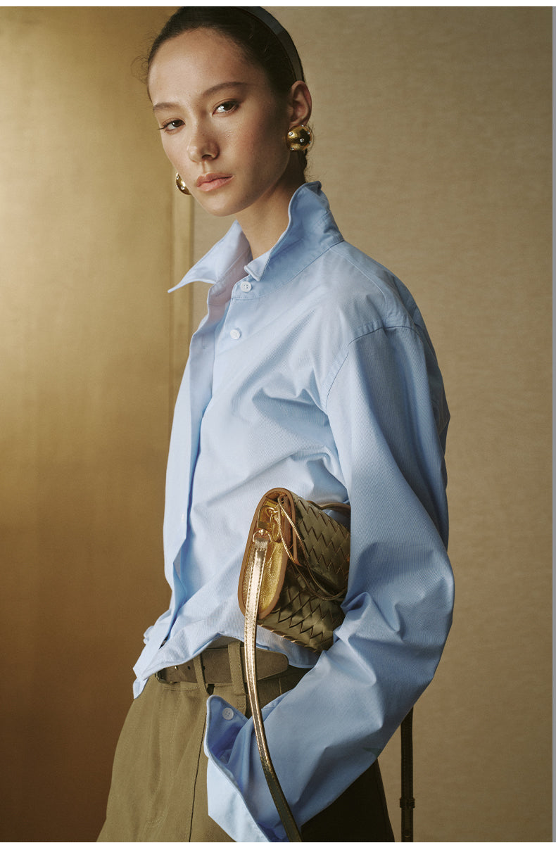 Sky Blue Twisted Shirt Sky Blue