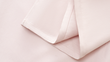 Cropped Twill Straight Trousers in Berry Pink - detail trouser hem - Berry Pink