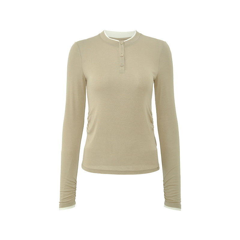 Wool Lyocell Henley Tee