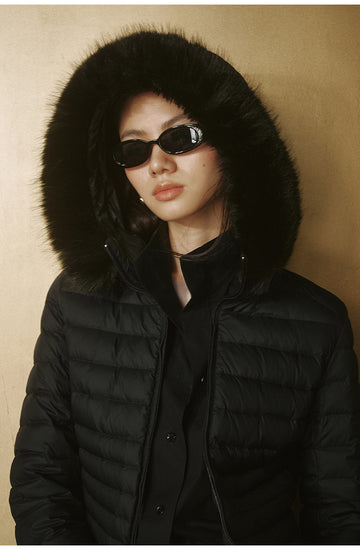 Zhong Qing Ling Hooded Down Jacket - Ink Black
