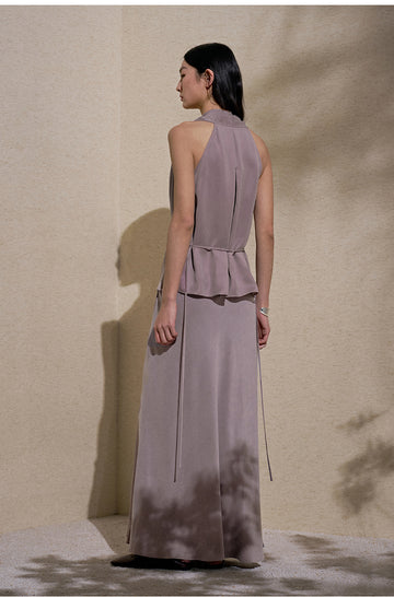 Cupro Flow Midi Skirt Cattail Purple