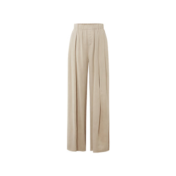 Cupro Elastic Wide Trousers