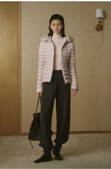 Santailing Wool Trousers with Leg Warmers in Sandalwood Brown - view 3