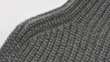 Baixuan Buttoned Rib Knit Cape in Stone Grey - Ribbed knit detail