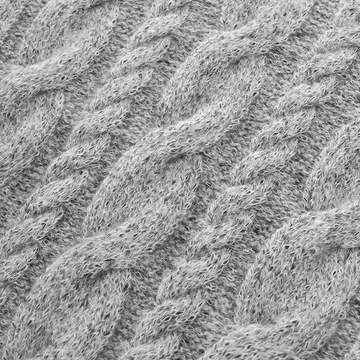 Dao Yin Qu Cable Knit Sweater in Pine Smoke Grey - Cable knit fabric detail