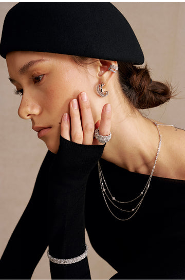 Guoxiangman Woven Hoop Earrings in Silver - view 3 - Silver