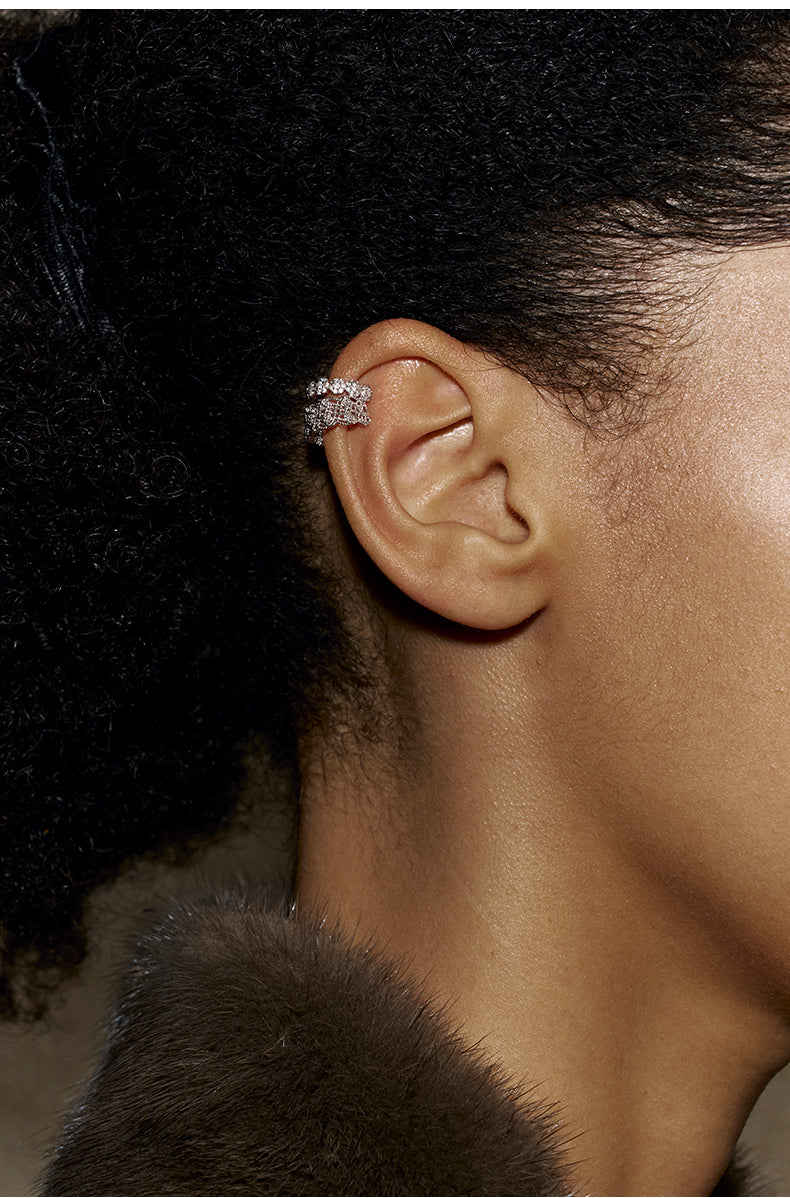 Binyunsongling Woven Ear Cuff in Silver - view 1 - Silver