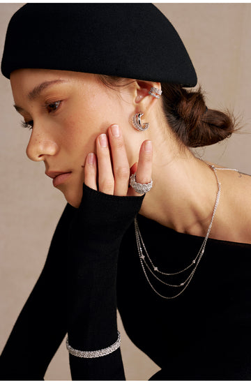 Binyunsongling Woven Ear Cuff in Silver - view 3 - Silver