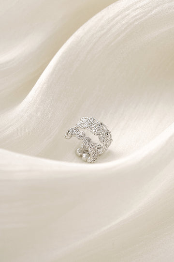 Binyunsongling Woven Ear Cuff in Silver - view 4 - Silver