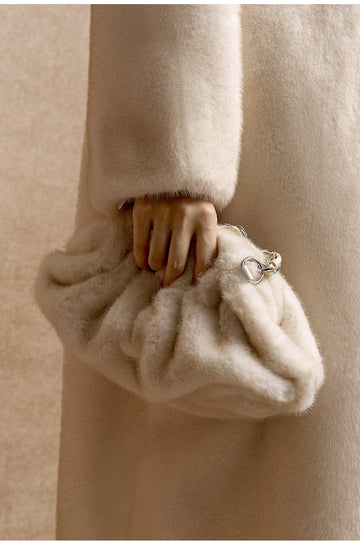 Zhouyele Faux Fur Shell Bag in Honey Beige - view 2 - Honey Beige