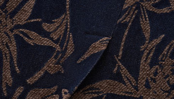 Dongfengqi Botanical Jacquard Skirt in Warm Coffee - Jacquard fabric detail