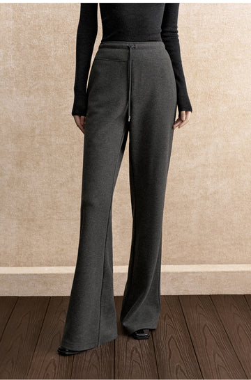 Yu Chi Bei Drawstring Wide-Leg Pants in Carbon Grey - view 4