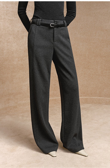 Xichunrong Pleated Wide Leg Trousers in Carbon Grey - view 3 - Carbon Grey