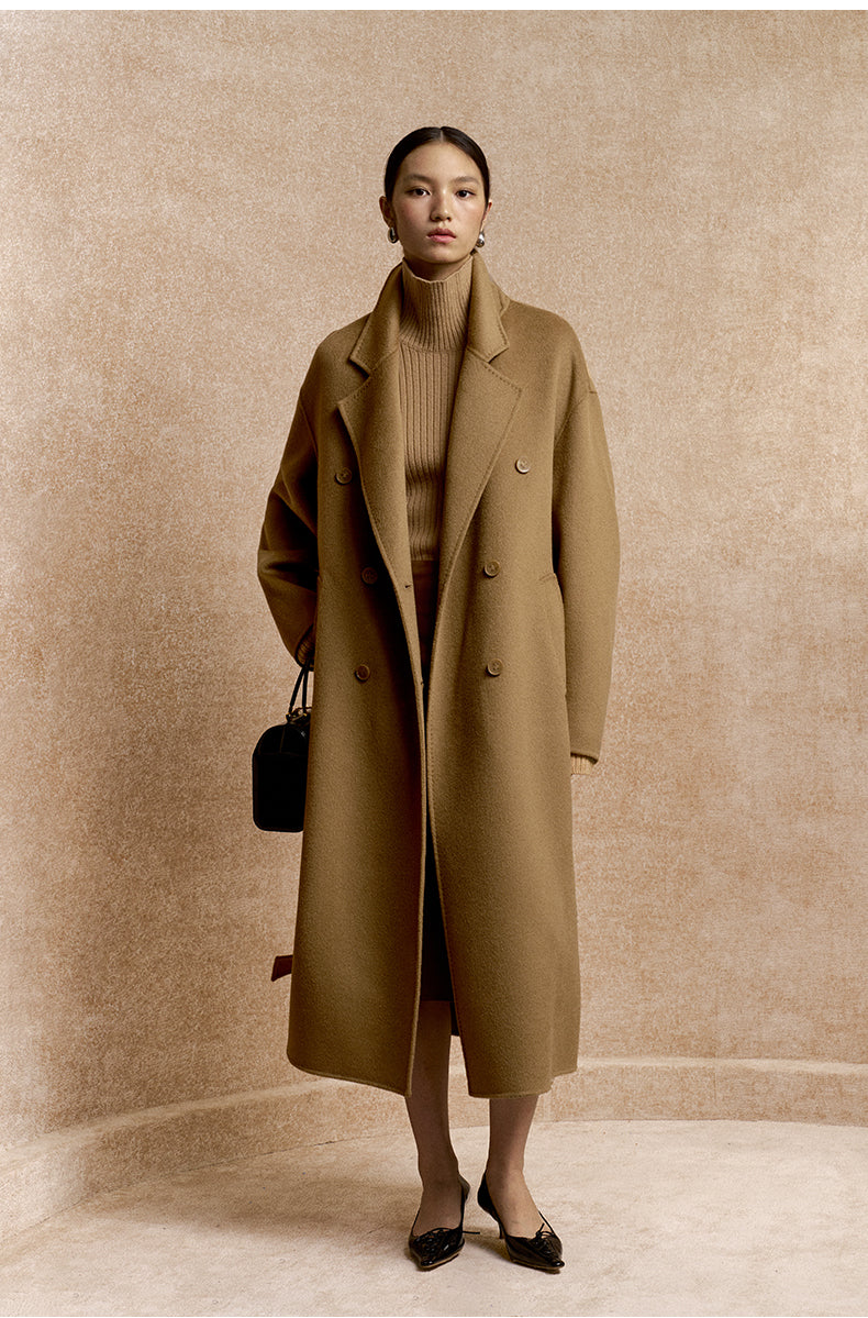 Suo Han Chuang Longline Wool Coat - Classic Camel