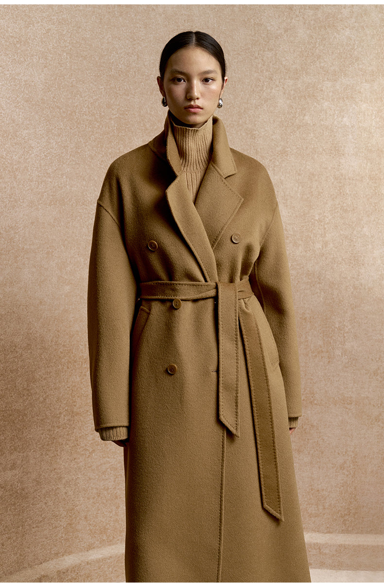 Suo Han Chuang Longline Wool Coat - Classic Camel