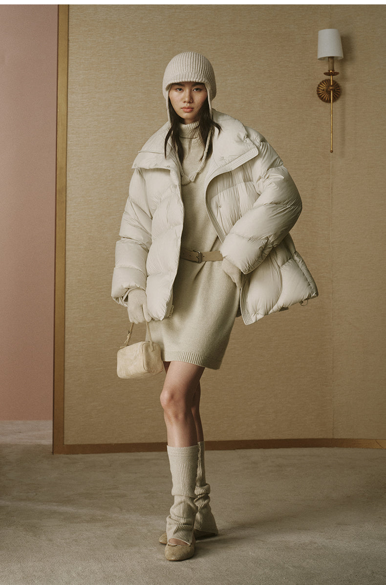 Xian Yin Tu Goose Down Jacket - Cream Ivory