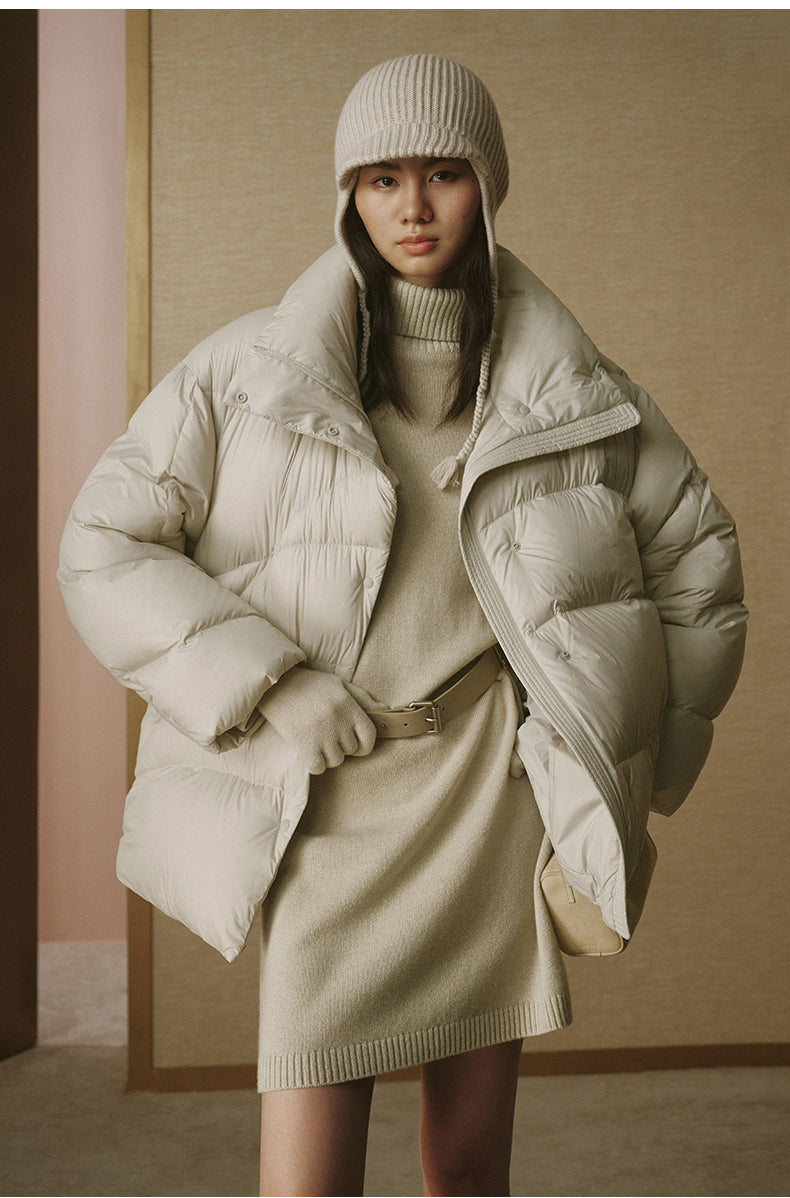Xian Yin Tu Goose Down Jacket - Cream Ivory