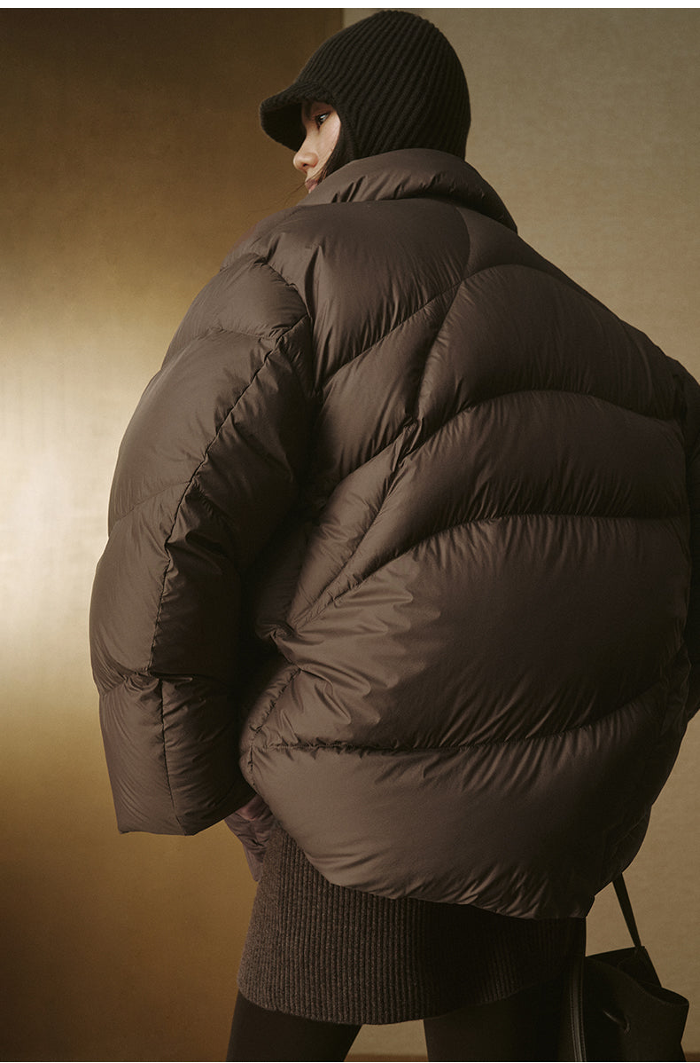 Xian Yin Tu Goose Down Jacket - Chestnut Brown