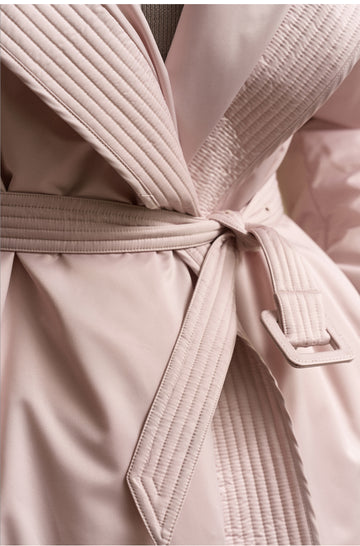 Zhenshanhai Belted Goose Down Jacket in Dusk Pink - view 3 - Dusk Pink