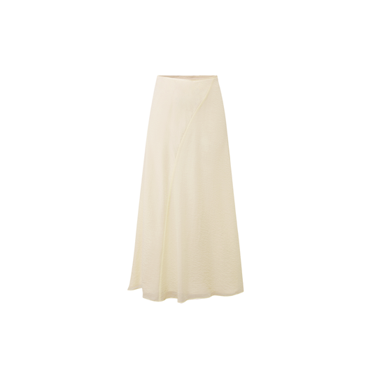 Draped Cupro A-Line Skirt in Draped Cupro A-Line Skirt