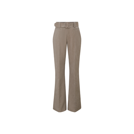 Denim-Look Flared Trousers flat view